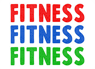 Fit with Fitness - graphic illustration concept