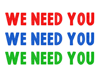 we need you - graphic illustration concept