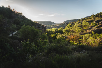 Landscape view of Cuenca, Spain in the summer. 
