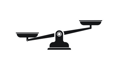 Scales, Flat design, vector illustration. Libra vector