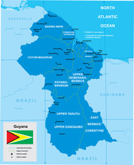 vector map of guyana