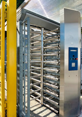 Turnstile entrance to a italy stadium
