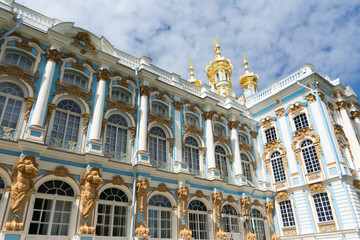 Fototapeta na wymiar Dome of the chapel of the Catherine Palace in Tsarskoye Selo