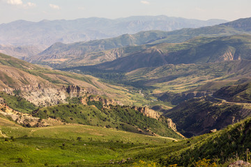 Fototapeta premium View on Serpentine, Mountain Highway and Canyon