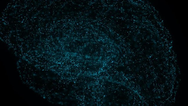 Birth of Artificial intelligence AI machine learning with 5G speed particle brain 