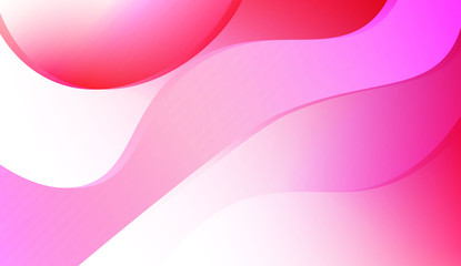 Template Background With Wave Geometric Shape. For Your Design Wallpaper, Presentation, Banner, Flyer, Cover Page, Landing Page. Colorful Vector Illustration