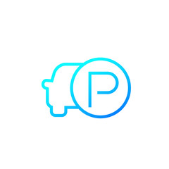 parking lot icon, line vector design