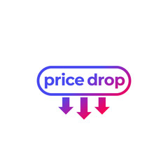 price drop, banner with gradient
