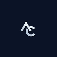 AC monogram vector logo design - obrazy, fototapety, plakaty