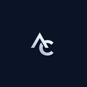AC monogram vector logo design