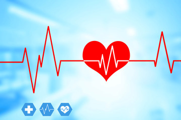 Medical and Healthcare Concept with text on heartbeat