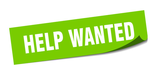 help wanted sticker. help wanted square isolated sign. help wanted