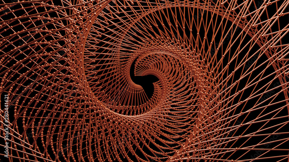 Poster ..3d abstract background with atom array structure. repetitive lattice structure...