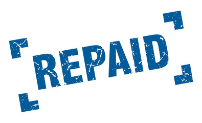 repaid stamp. repaid square grunge sign. repaid