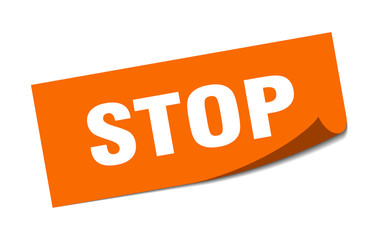 stop sticker. stop square isolated sign. stop