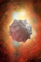 Fototapeta premium Red White Blood Cells 3D Illustration