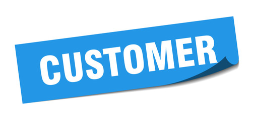 customer sticker. customer square isolated sign. customer