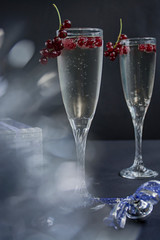 Obraz premium Happy New Year 2019! Christmas and New Year holidays background, winter season.