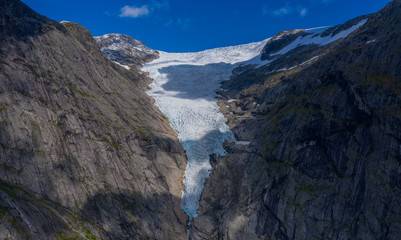 Briksdalsbreen is a glacier arm of Jostedalsbreen,Briksdalsbre Mountain Lodge,Norway