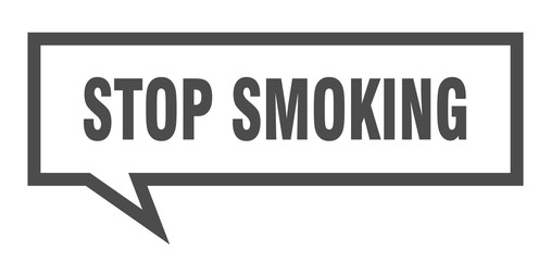 stop smoking sign. stop smoking square speech bubble. stop smoking