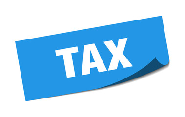 tax sticker. tax square isolated sign. tax