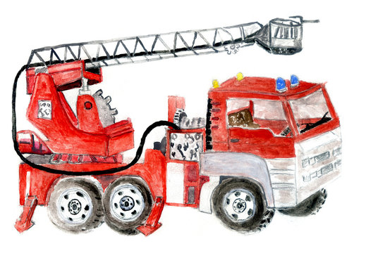 Fire engine drawing