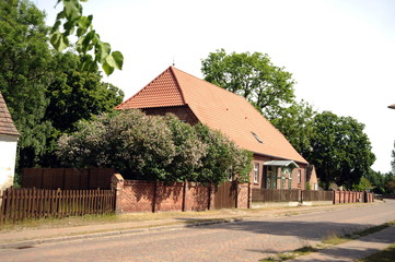 Dorf Ahlbeck in Vorpommern