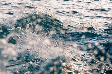 Close-up of water splash in ocean