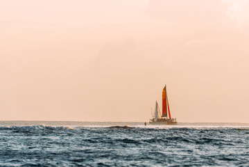 Ocean Sunset near Honolulu, Hawaii