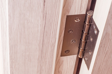 Door hinges. Hinges for wooden doors in the interior