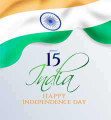 vector festive illustration of independence day in India celebration on August 15. vector design elements of the national day. holiday graphic icons. National day