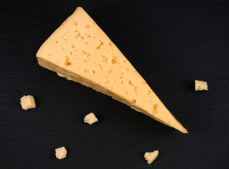 .Dutch cheese on a black board