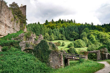 Archway from historic castle ruin