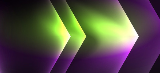 Shiny hexagon neon template. Futuristic digital technology concept. Vector abstract graphic design.