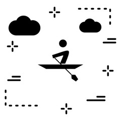 Rowing Person icon for your project