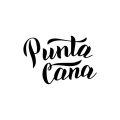 Punta Cana typography text. Trendy lettering quote for postcard, shirt, souvenir design. Vector eps 10. - obrazy, fototapety, plakaty