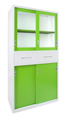 Modern Colorful Steel Office Furniture isolated on white background