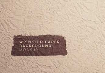 Wrinkled Paper Mockup