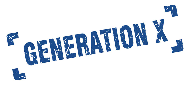 generation x stamp. generation x square grunge sign. generation x