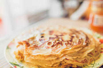 Thin pancakes with milk are the English version of traditional lush Russian pancakes baked with yeast - in Europe pancakes have the appearance of thin napkins - in France they are called “crepes” 
