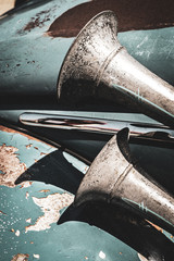 Car details/ metallic horn