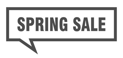 spring sale sign. spring sale square speech bubble. spring sale