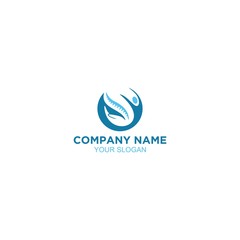 Help medical chiropractic Logo Design Vector