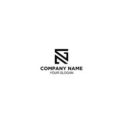 Naklejka premium NG Square Logo Design Vector