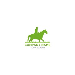 Green Cowboy Logo Design Vector