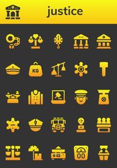 justice icon set