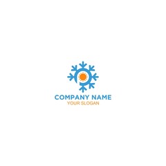 P Heating and Air Conditioner Logo Design Vector
