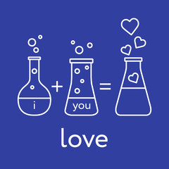Obraz na płótnie Canvas Chemistry of love. Valentine's Day