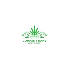 Hemp Flower Logo Design Vector