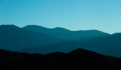 blue tone mountain layers